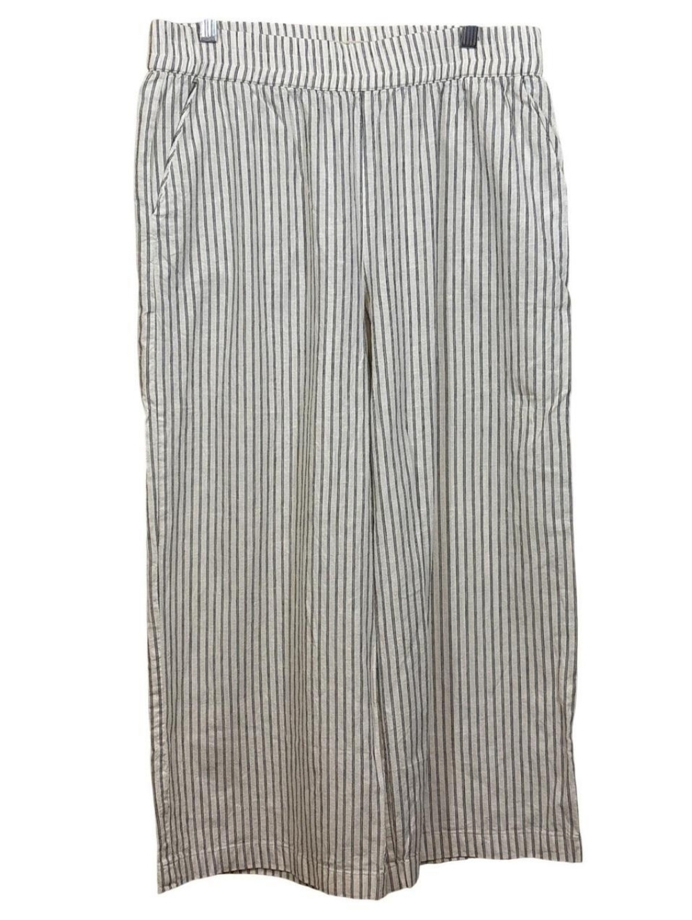 Marine Layer Stripe Pants White Navy, Large NWT